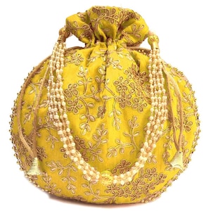Lote de 100 bolsas Potli bordadas a mano en la India, bolso de mano para mujer, bolsas de regalo con cordón para bodas, obsequios para invitados.