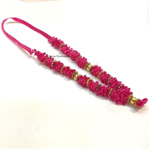 12 Pcs Floral Haar, Laddu Gopal Haar, Small Deity Garland, Home Temple Mala, Hindu Mala, Mata Mala, Varlakshmi mala, Satin Mala,Krishna Haar