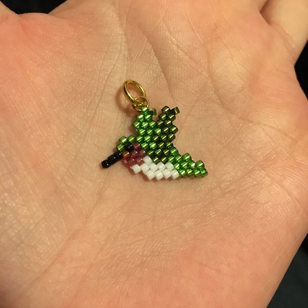 Hummingbird Brick Stitch Beading Pattern