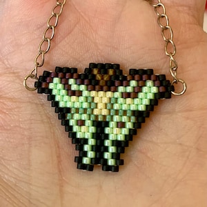 Luna Moth Brick Stitch Pattern