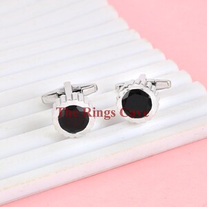 Black Onyx Sterling Silver Cufflinks: 925 Mens Accessories