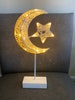 Crescent moon and star light up stand 