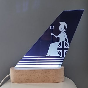 Light Up Tail Fin Retro / Heritage / Contemporary Airline designs or choose your own Britannia