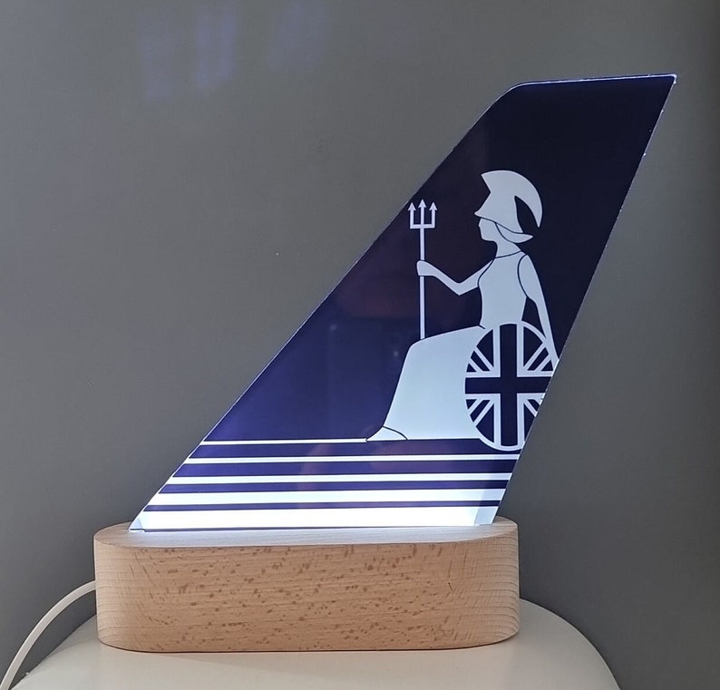 Light Up Tail Fin Retro / Heritage / Contemporary Airline designs or choose your own Britannia