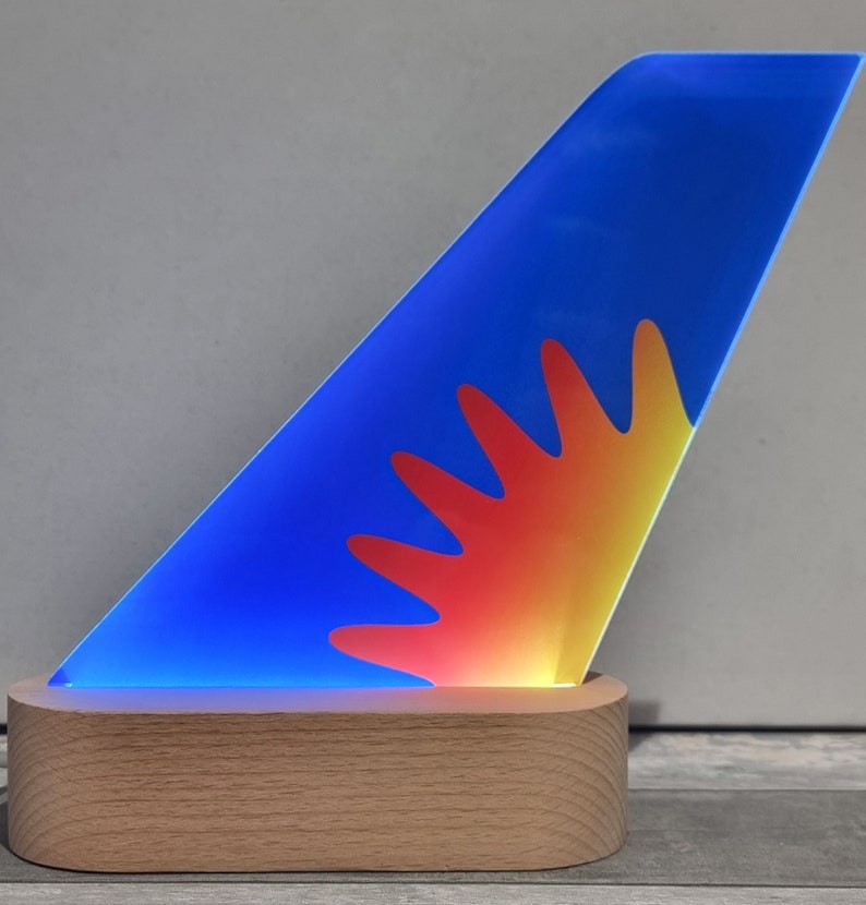 Light Up Tail Fin Retro / Heritage / Contemporary Airline designs or choose your own image 4