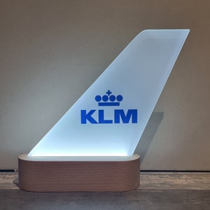 Light Up Tail Fin Retro / Heritage / Contemporary Airline designs or choose your own KLM