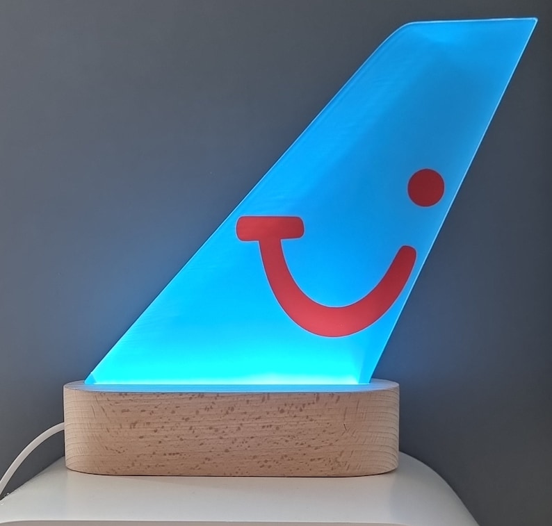 Light Up Tail Fin Retro / Heritage / Contemporary Airline designs or choose your own image 3