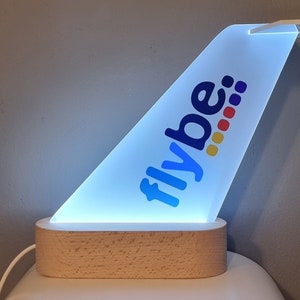 Light Up Tail Fin Retro / Heritage / Contemporary Airline designs or choose your own Flybe