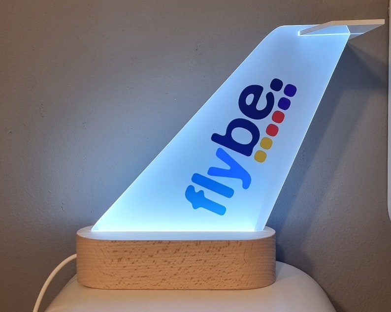 Light Up Tail Fin Retro / Heritage / Contemporary Airline designs or choose your own Flybe