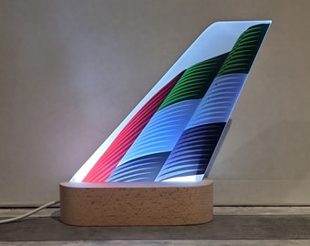 Aileron arrière lumineux - Designs rétro/héritage/contemporain des compagnies aériennes ou choisissez le vôtre