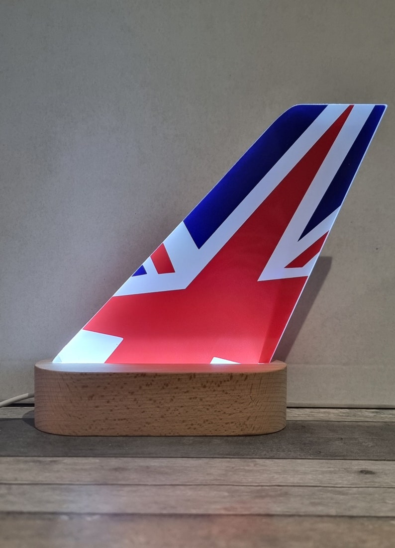 Light Up Tail Fin Retro / Heritage / Contemporary Airline designs or choose your own Titan