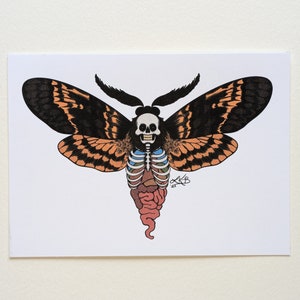 Undead Hawkmoth- 5x7in Art Print