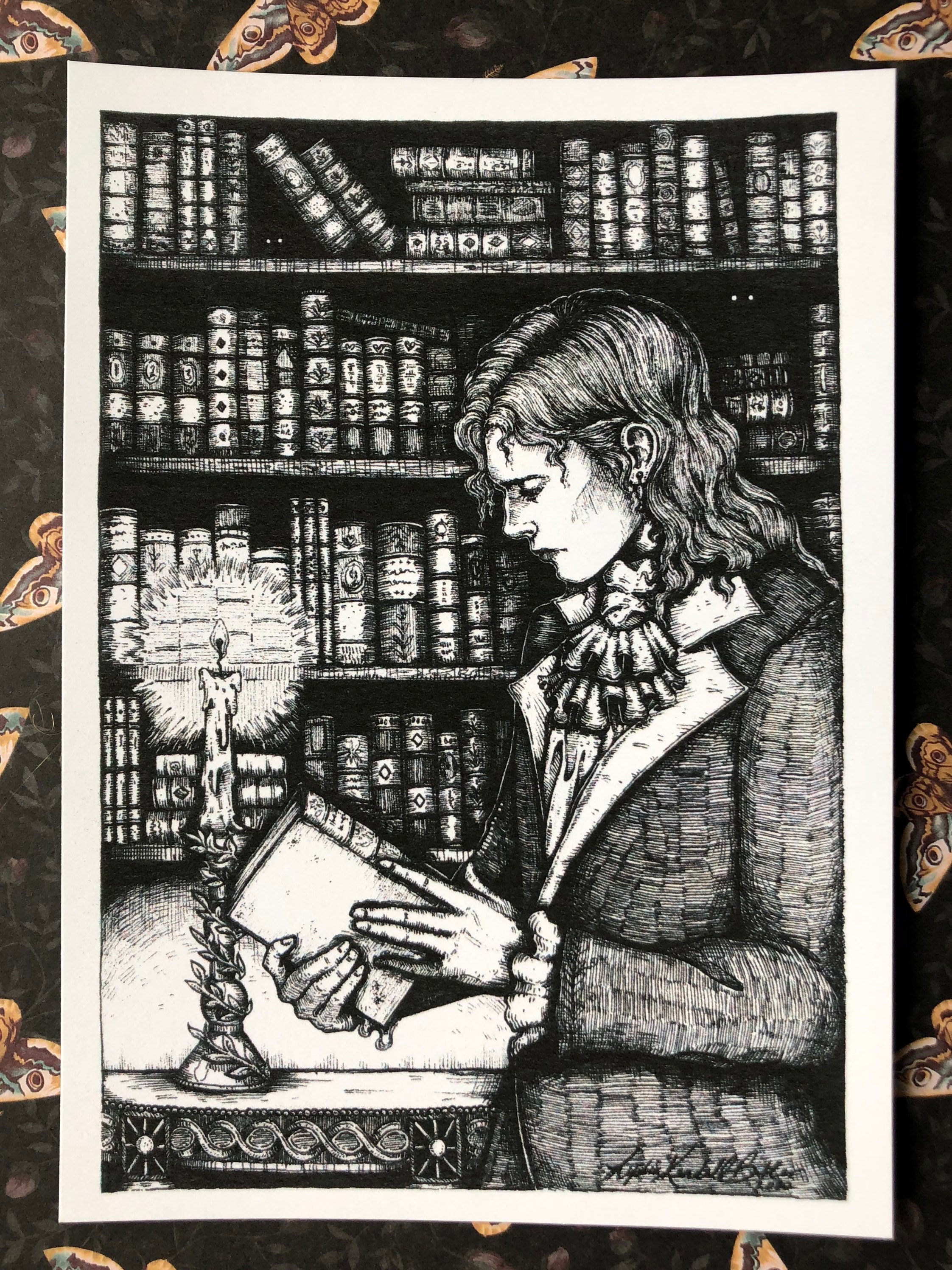 The Dark Library- 5x7in Art Print