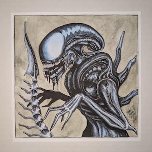 Xenomorph- 6x6in Art Print