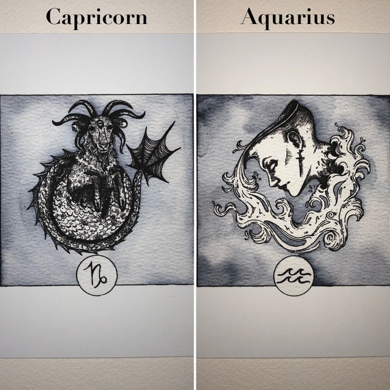 Zodiac Series Art Prints- 4x6 Inches Creepy Zodiac Signs