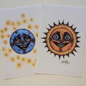Wunderliches Sonne und Mond Bundle - 4x6 Kunstdrucke