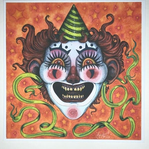 Star the Clown- ART PRINT 8x8inch