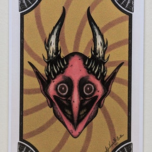 Horned Demon- 5x7in Art Print