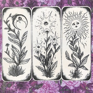 Celestial Blooms Bookmark Set