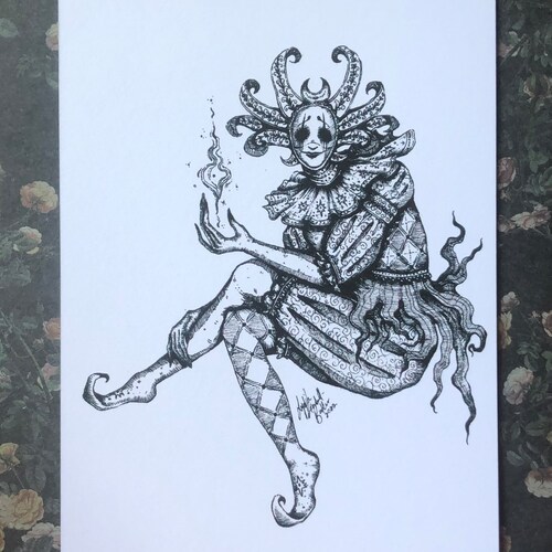 The Jester 5x7in Art Print Etsy