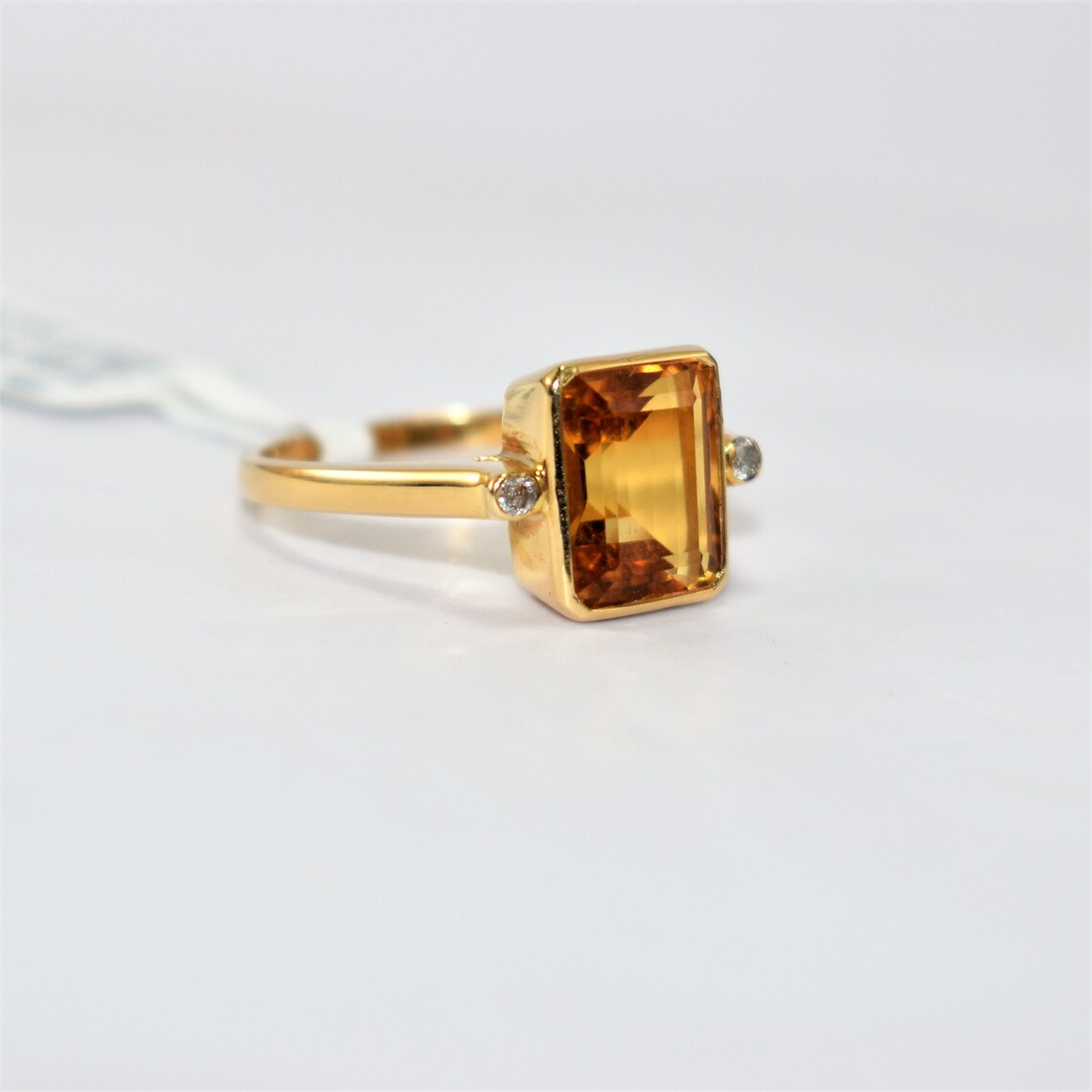 Gorgeous Yellow Topaz Stone Handmade Rectangular Ring | Etsy
