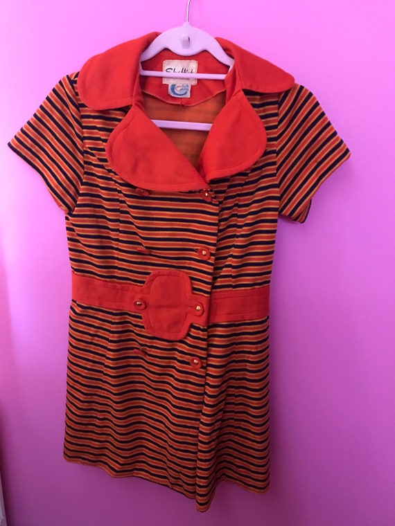 Vintage 1970’s stripe shirt dress