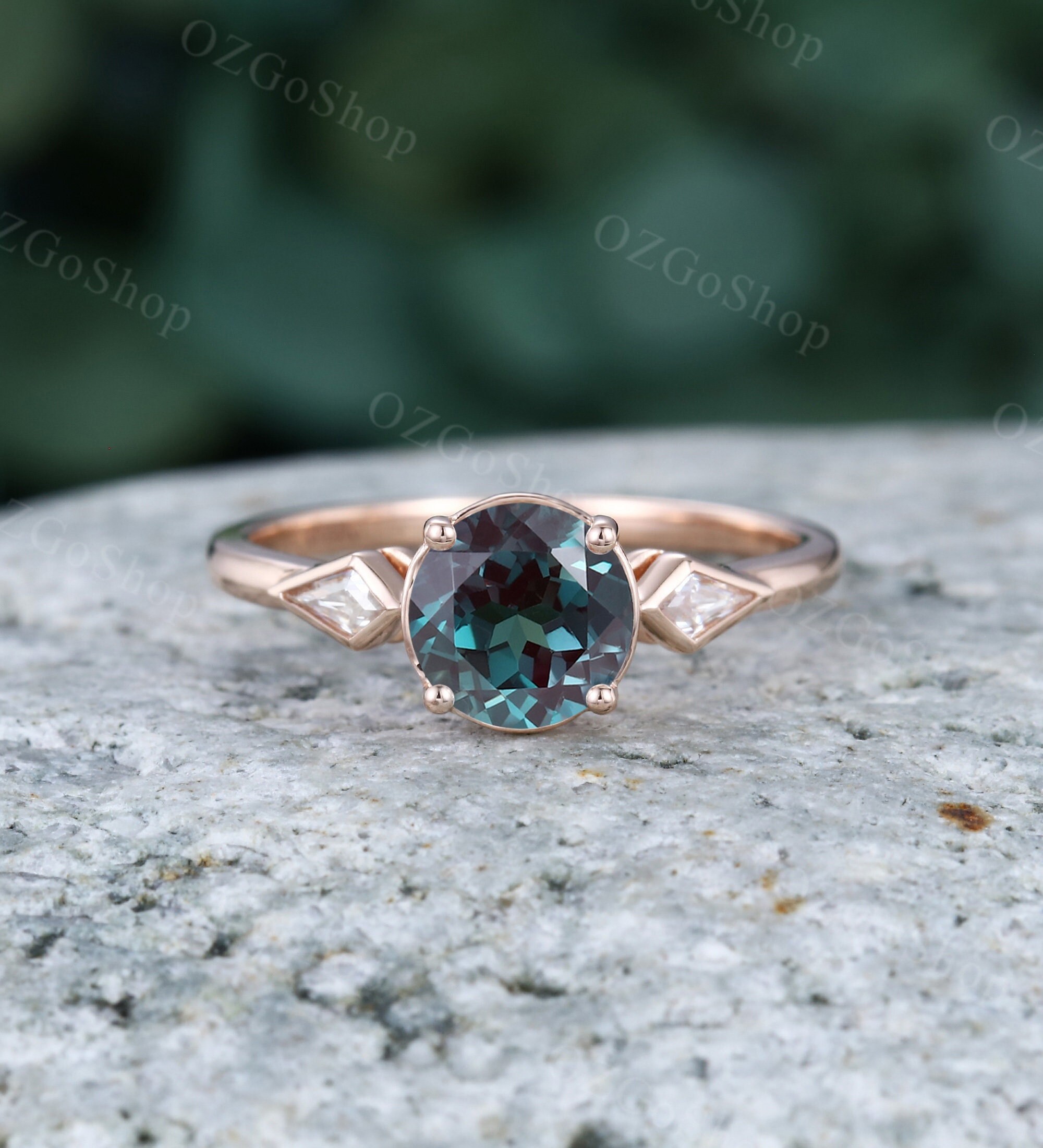 Rose gold sale bezel ring
