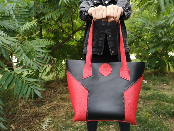 Mechanic Print Pattern Leather Tote Bag main image 0