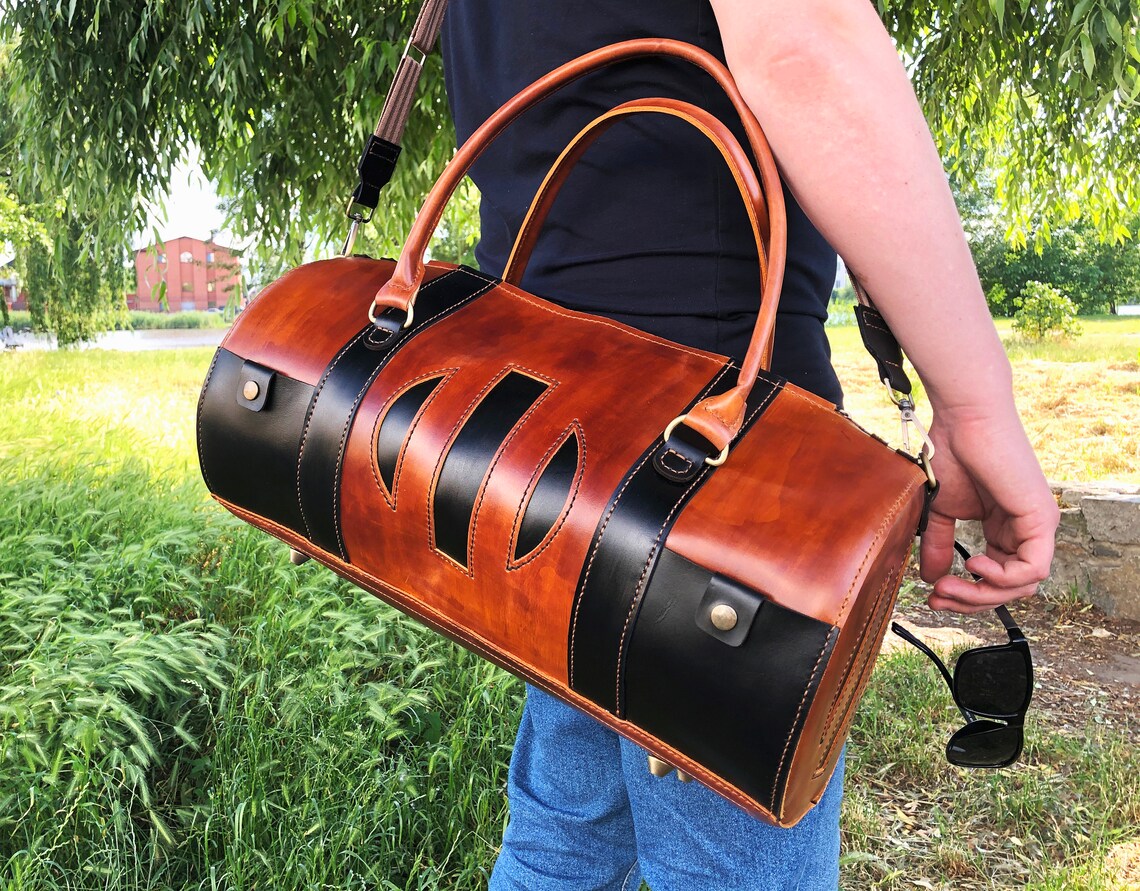 Leather Duffle Bag PDF Pattern templates Pattern for Etsy