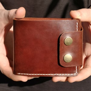 Leather bifold wallet - PDF pattern (templates) for leather craft and leatherworking with instructions and video