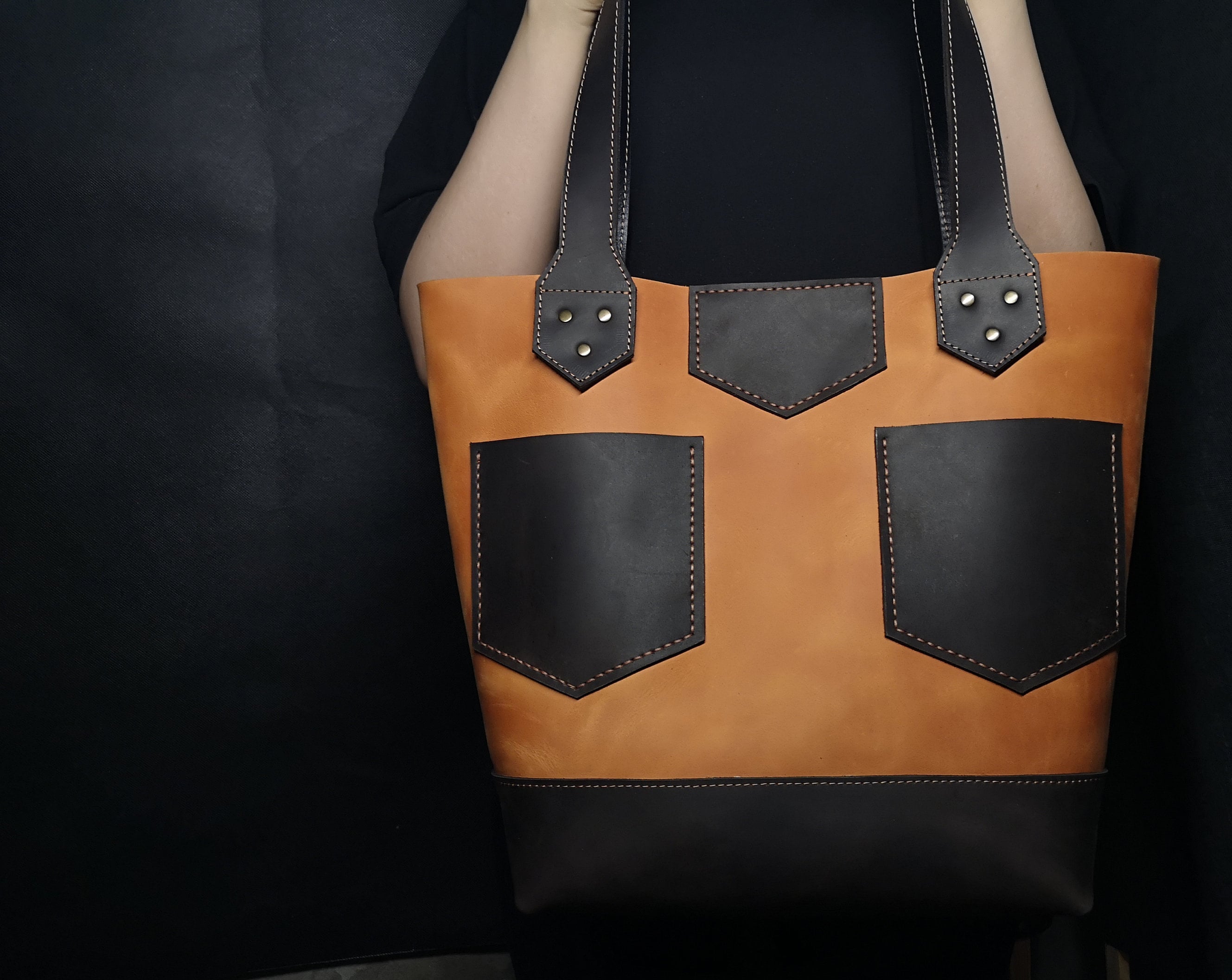 Leather Tote Bag PDF Pattern templates With Tutorial Etsy Leather Tote Bag PDF Pattern templates With Tutorial Etsy