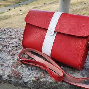 Leather bag Pattern - Leather shoulder bag PDF pattern for leather crafting with instruction (text + video)