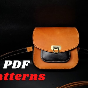 Shoulder bag for women - PDF patterns (templates) for leathercraft and leatherworking plus video and instruction