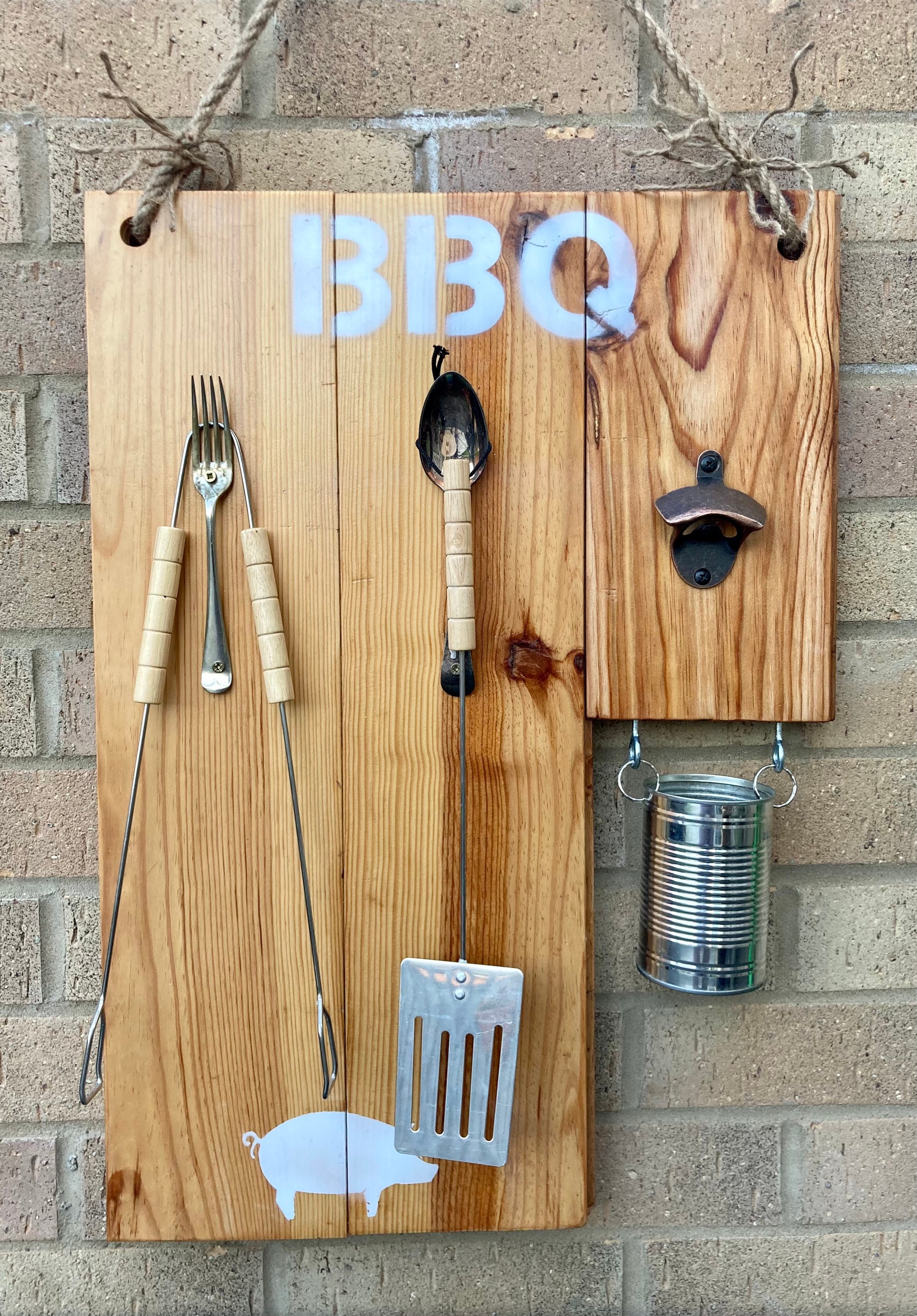 BBQ gifts grill tool hanger BBQ tool rack for wall garden Etsy