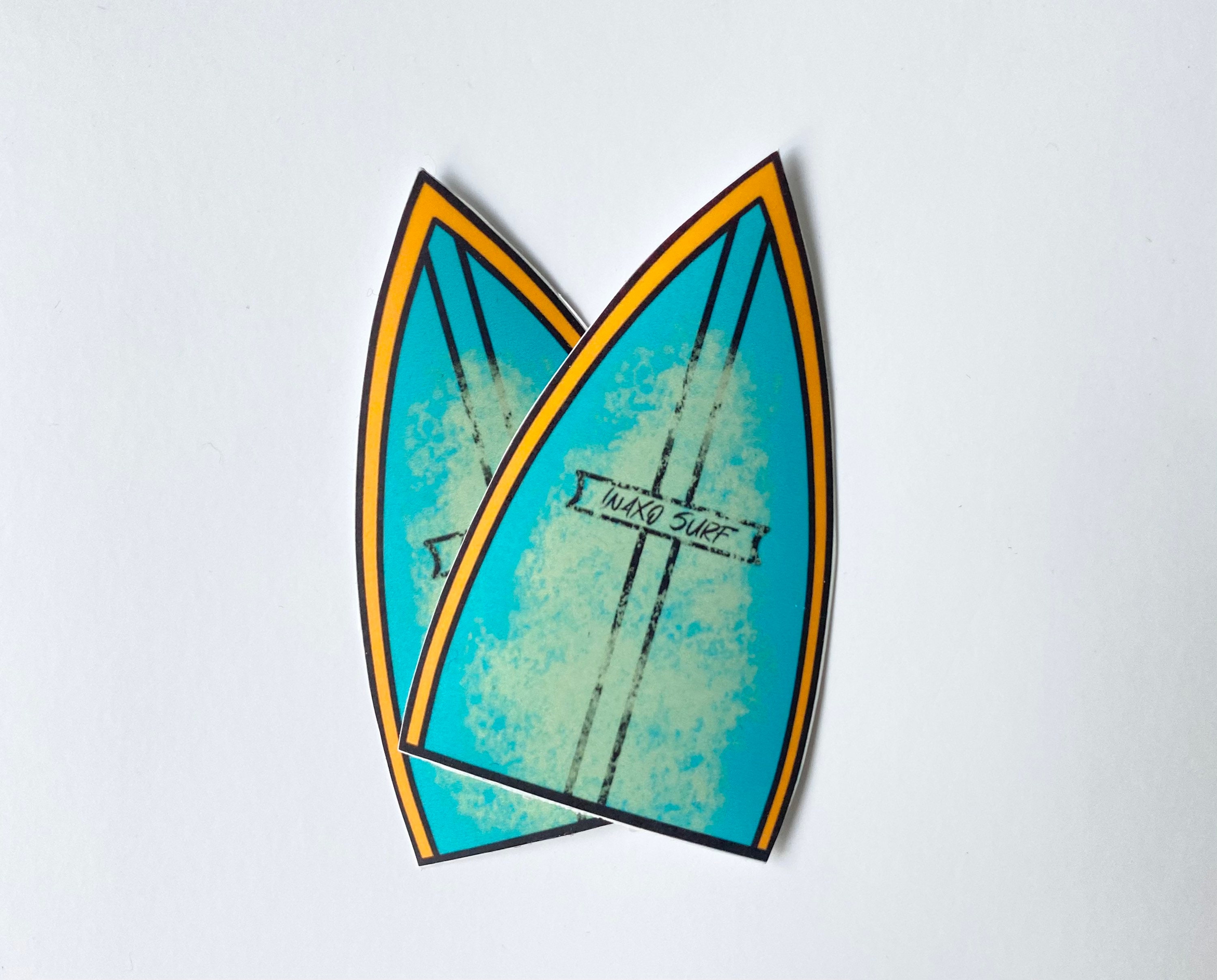 Surfboard Sticker wax effect Etsy