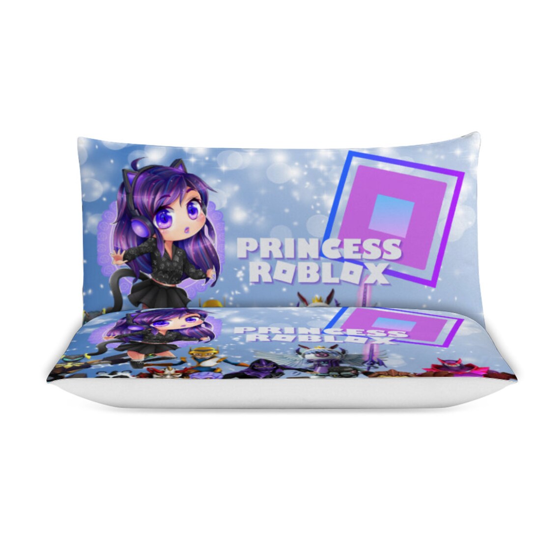 Roblo Bedding for Girls Personalized Girls Roblox Bedding Set Etsy