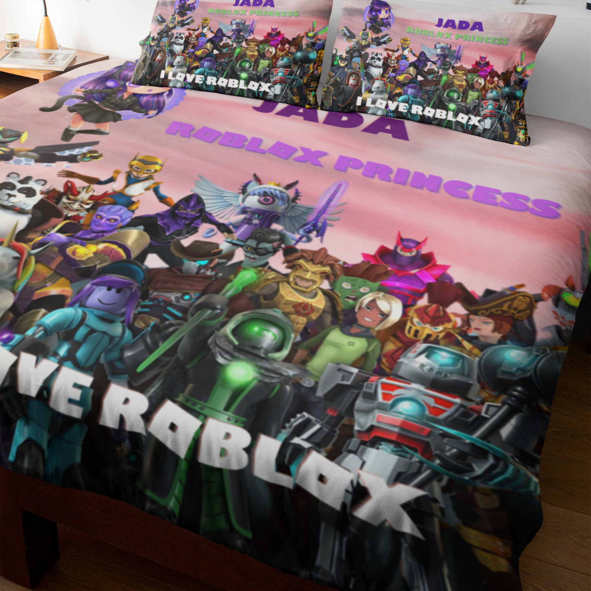 Roblox Girls Avatar Princess Bedding Set of 3 Quilt Cover 2 Etsy