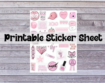 pink tumblr stickers etsy