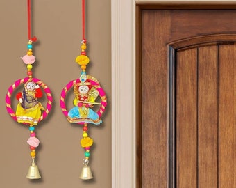 JH Gallery Handmade Rajasthani Dolls & Radha krishna Dolls Door Hangings/Wall Hanging/Home Decor/ Handmade Decorative Items Home