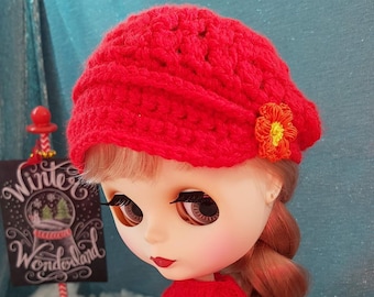 1pc  Blythe cap. Handmade crocheted. Neo Blythe. 12 inch Blythe dolls. MADE TO ORDER