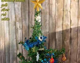 Christmas tree top ornament for 8-12 inch fashion dolls. 1:6 scale dollhouse accessoires.  Christmas dollhouse miniature.