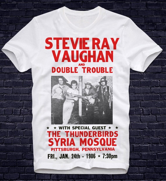 Stevie Ray Vaughan 1984 Tour Fitted Jersey Tee Unisex