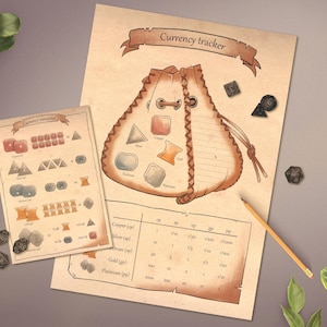D&D Currency Tracker and Converter: Coin Pouch (PDF)