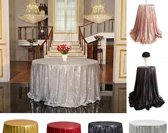 Glitter Runde Pailletten Runde Tischdecke Overlays Rose Gold Pailletten Tischdecke für Hochzeitsveranstaltungen Party Decor Lieferungen, Tischdekoration