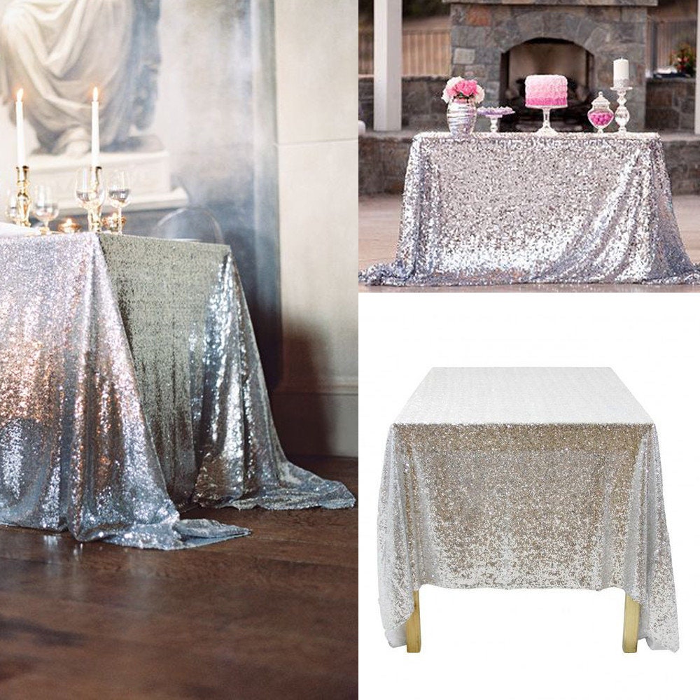 Tovaglia Rotonda Con Paillettes Nere 304 Cm – Brillantini Lucenti Per Decorazioni Feste E Compleanni - 3