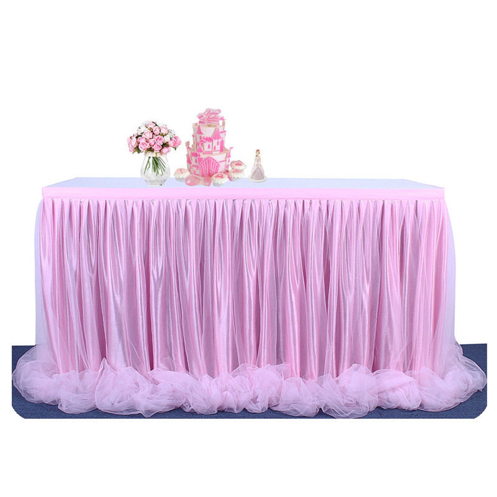 Multicolor Tutu Table Skirt Wedding Party Tulle Table Skirting Etsy