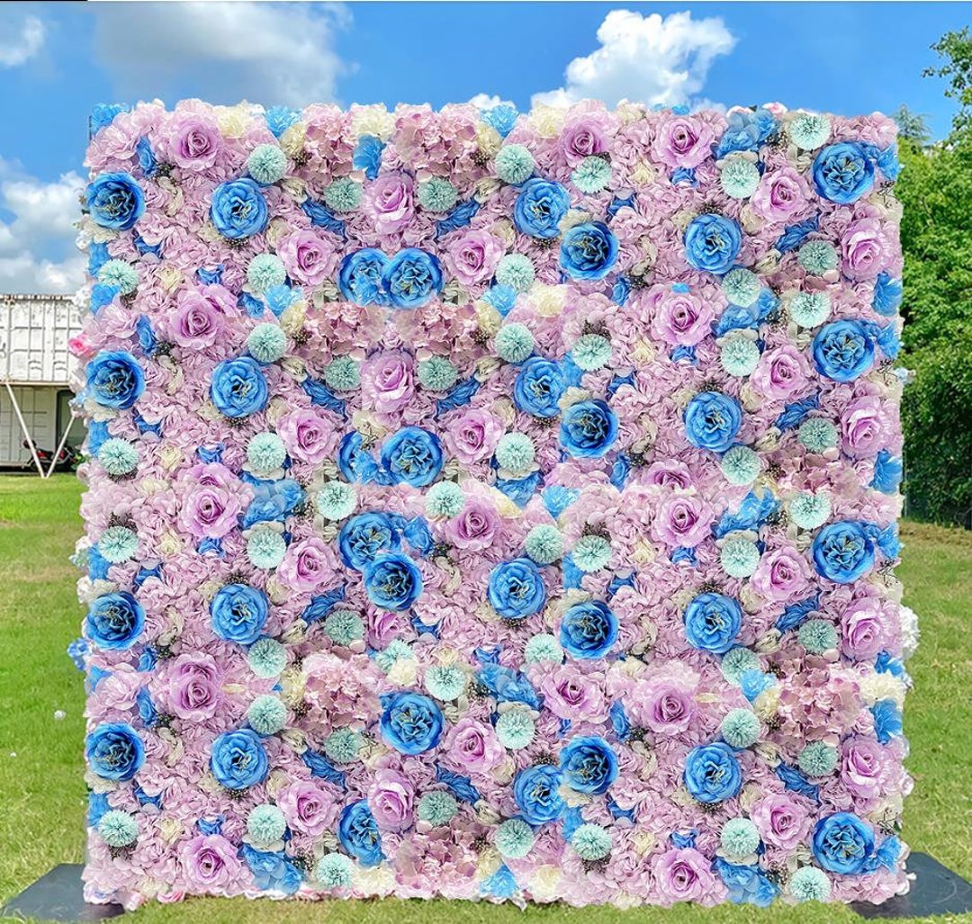 Beautiful Flower Wall Panels Sky Blue Lavender Flower Wall for