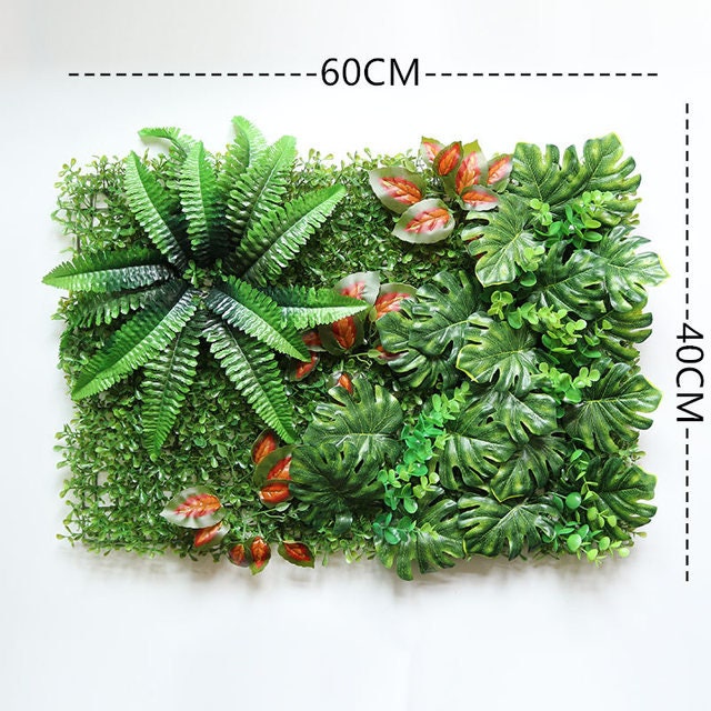 Artificial Plant Leaves Wallgreen Simulation Grass Lawn Mixed Etsy