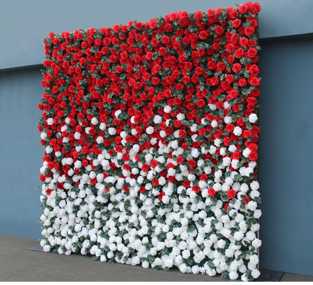 Weiße Blumen Hochzeits-Hintergrundvorhang 3x2,4m - Fotohintergrund Für Brautdusche & Babyparty