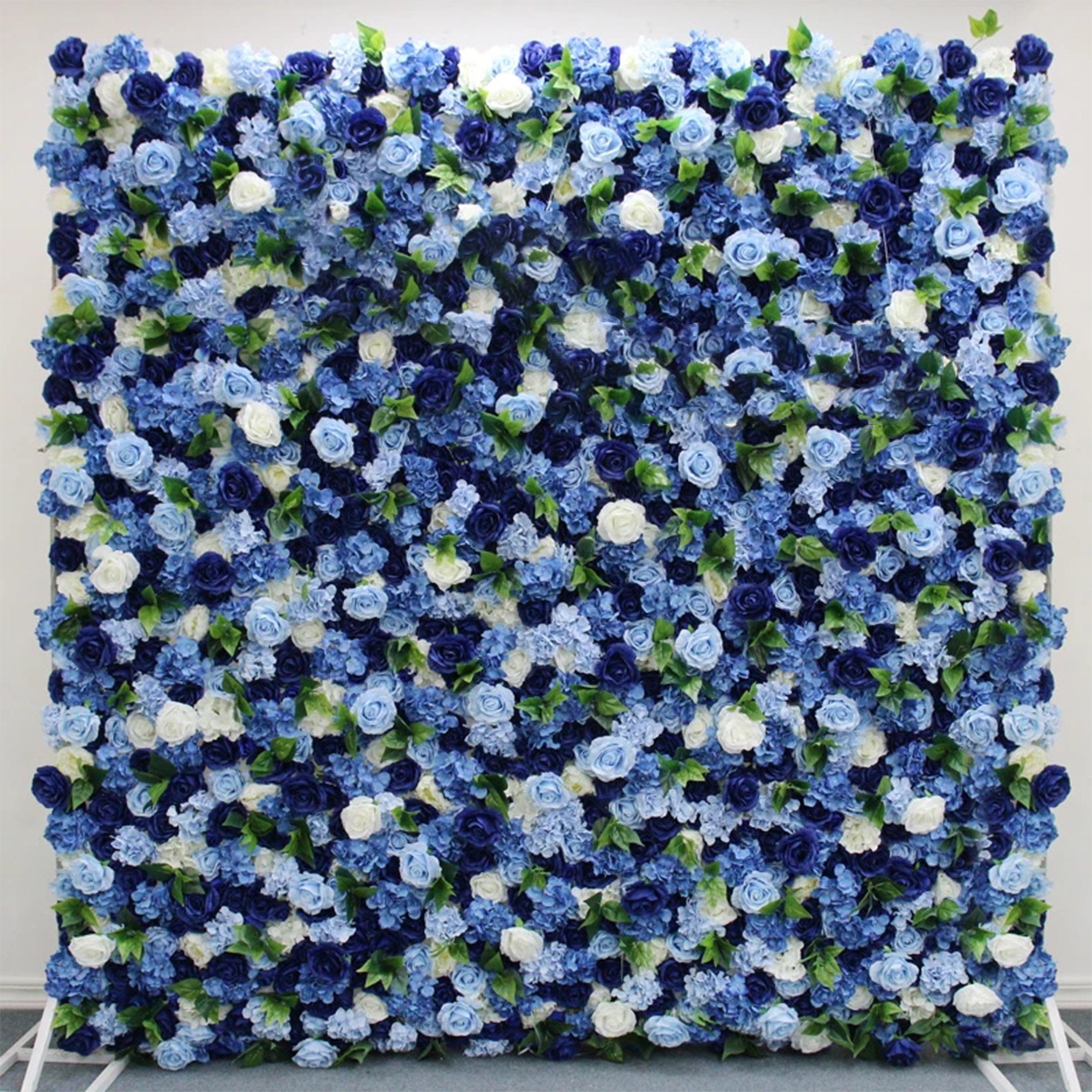 Royal Blue White Flowers Wall Backdrop Custom 3D Artificial Etsy